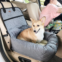 Deluxe Pet Car Bed with Cushion