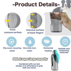 800ml Leakproof Dog Drink Bottle