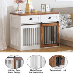 Deluxe Dual-Door Dog Crate Furniture