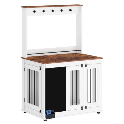 Graffiti Style Dual-Door Dog Kennel