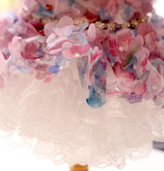 Pastel Floral Dog Dress with Pearl-Style Collar