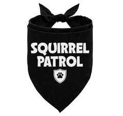 Squirrel Patrol Triangle Dog Scarf - Fun & Stylish Bandana for All Dogs