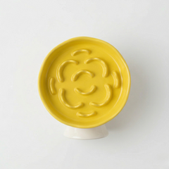 Ceramic Raised Slow Feeder Bowl