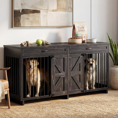 Dog Crate TV Stand with Storage