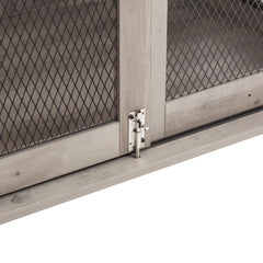 Farmhouse Dog Crate with Sliding Barn Door