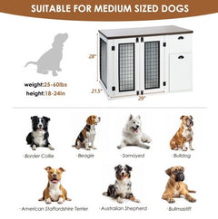 Dual Door Wooden Dog Kennel