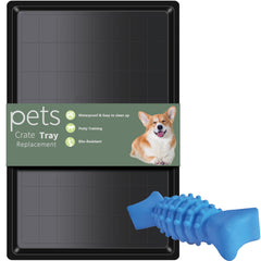 MOFBEAWK Dog Crate Tray 29.1" - ChewProof Replacement Pan Easy to Clean Easy to AssembleIdeal for Potty Training - Perfect for Pet Crates & Kennels (Tray 29.1" fit 31.1" Crate)