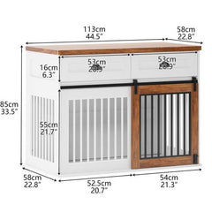 Deluxe Dual-Door Dog Crate Furniture