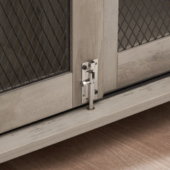 Farmhouse Dog Crate with Sliding Barn Door
