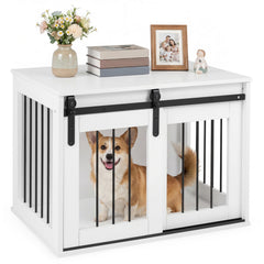 Sliding Barn-Door Dog Crate