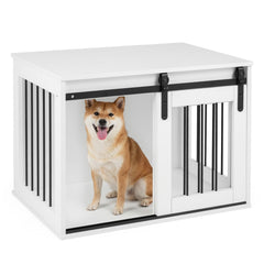 Sliding Barn-Door Dog Crate