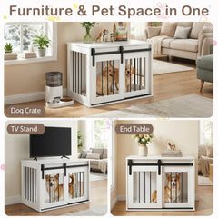 Sliding Barn-Door Dog Crate