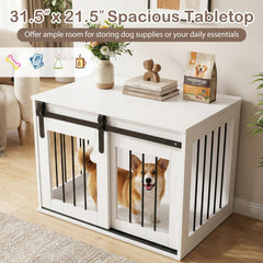 Sliding Barn-Door Dog Crate