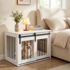 Sliding Barn-Door Dog Crate