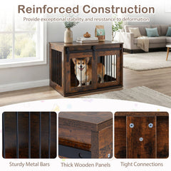 Sliding Barn-Door Dog Crate