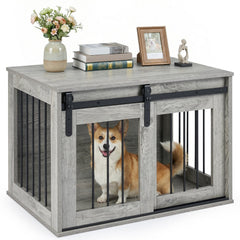 Sliding Barn-Door Dog Crate