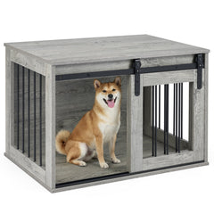 Sliding Barn-Door Dog Crate