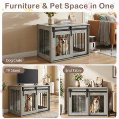 Sliding Barn-Door Dog Crate