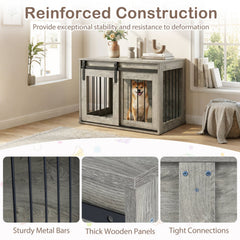 Sliding Barn-Door Dog Crate