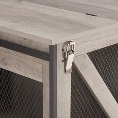 Farmhouse Dog Crate with Sliding Barn Door