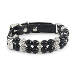 Faux-Pearl & Rhinestone Dog Collar