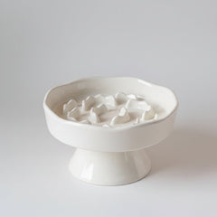 Ceramic Raised Slow Feeder Bowl