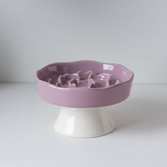 Ceramic Raised Slow Feeder Bowl