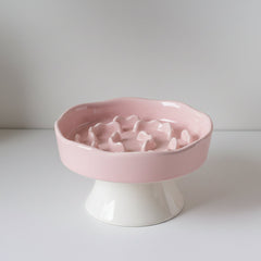 Ceramic Raised Slow Feeder Bowl