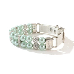 Faux-Pearl & Rhinestone Dog Collar