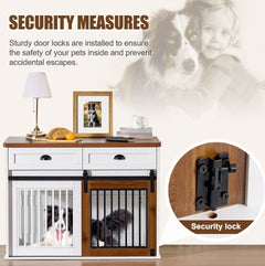 Deluxe Dual-Door Dog Crate Furniture