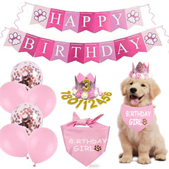 Waghaw Canine Birthday Essentials Kit - Pink, Small