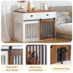 Deluxe Dual-Door Dog Crate Furniture