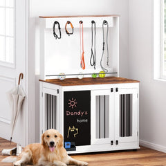 Graffiti Style Dual-Door Dog Kennel