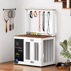 Graffiti Style Dual-Door Dog Kennel
