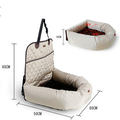 Deluxe Pet Car Bed with Cushion