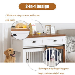 Deluxe Dual-Door Dog Crate Furniture