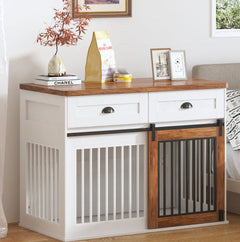 Deluxe Dual-Door Dog Crate Furniture