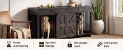 Dog Crate TV Stand with Storage