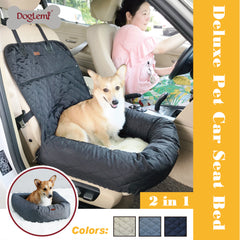Deluxe Pet Car Bed with Cushion