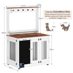 Graffiti Style Dual-Door Dog Kennel
