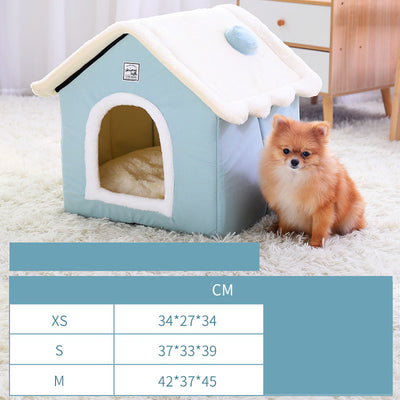 Cozy Enclosed Dog House Bed