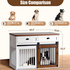 Deluxe Dual-Door Dog Crate Furniture