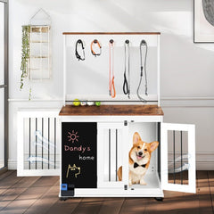Graffiti Style Dual-Door Dog Kennel