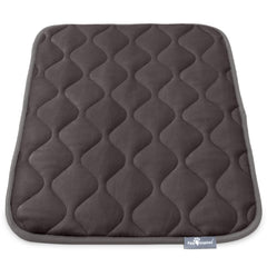 Paw Inspired Washable Padded Crate Mats for Dogs | 29” x 18” Pad Fits 30-inch Kennels | Leakproof Waterproof Bottom Plush Pet Beds (Gray)